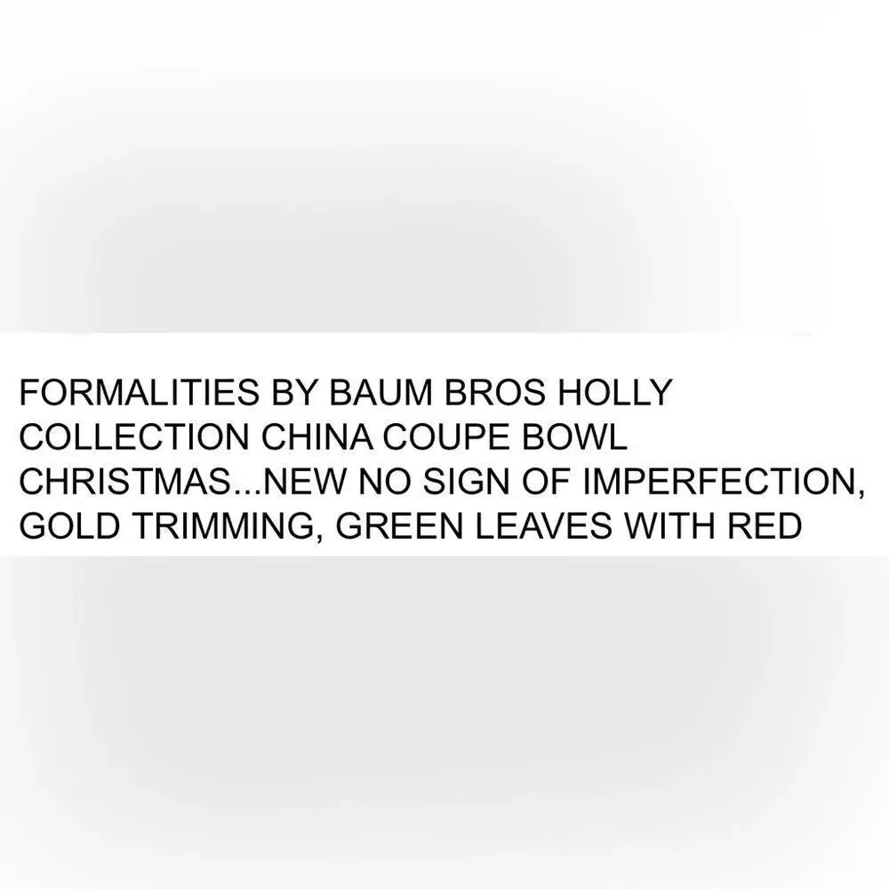 Formalities Baum Bros Holly Collection Festive Design 4 Salad Dessert Plates